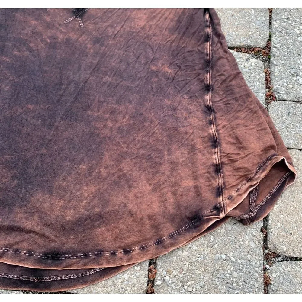 WE THE FREE PEOPLE latte brown black BURNOUT TANK TOP sz S - Picture 4 of 6